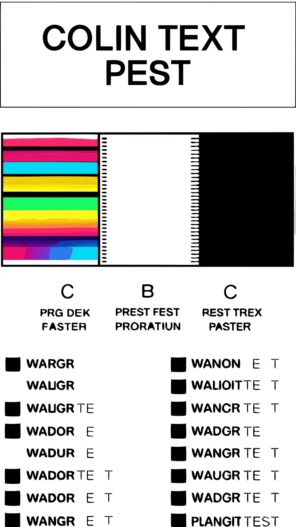 Página de prueba de impresora de color PDF